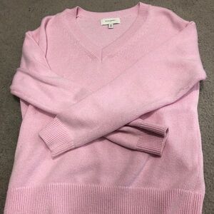 Banana Republic Pink V-Neck knit Sweater